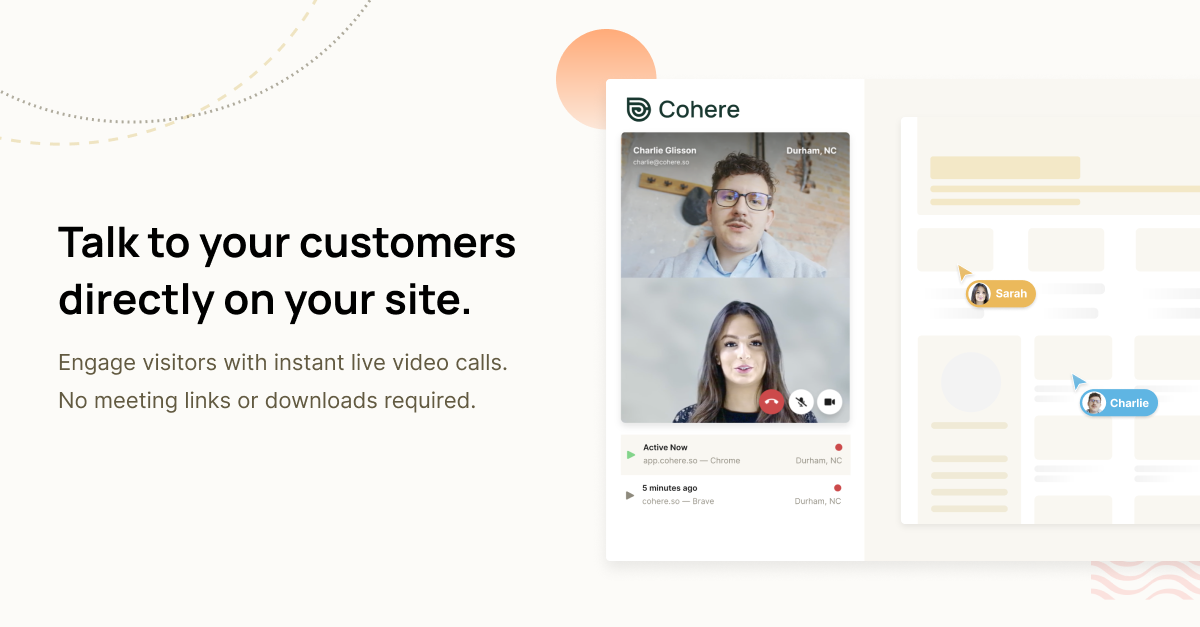Cohere Voice | Talk to your customers, directly on your site